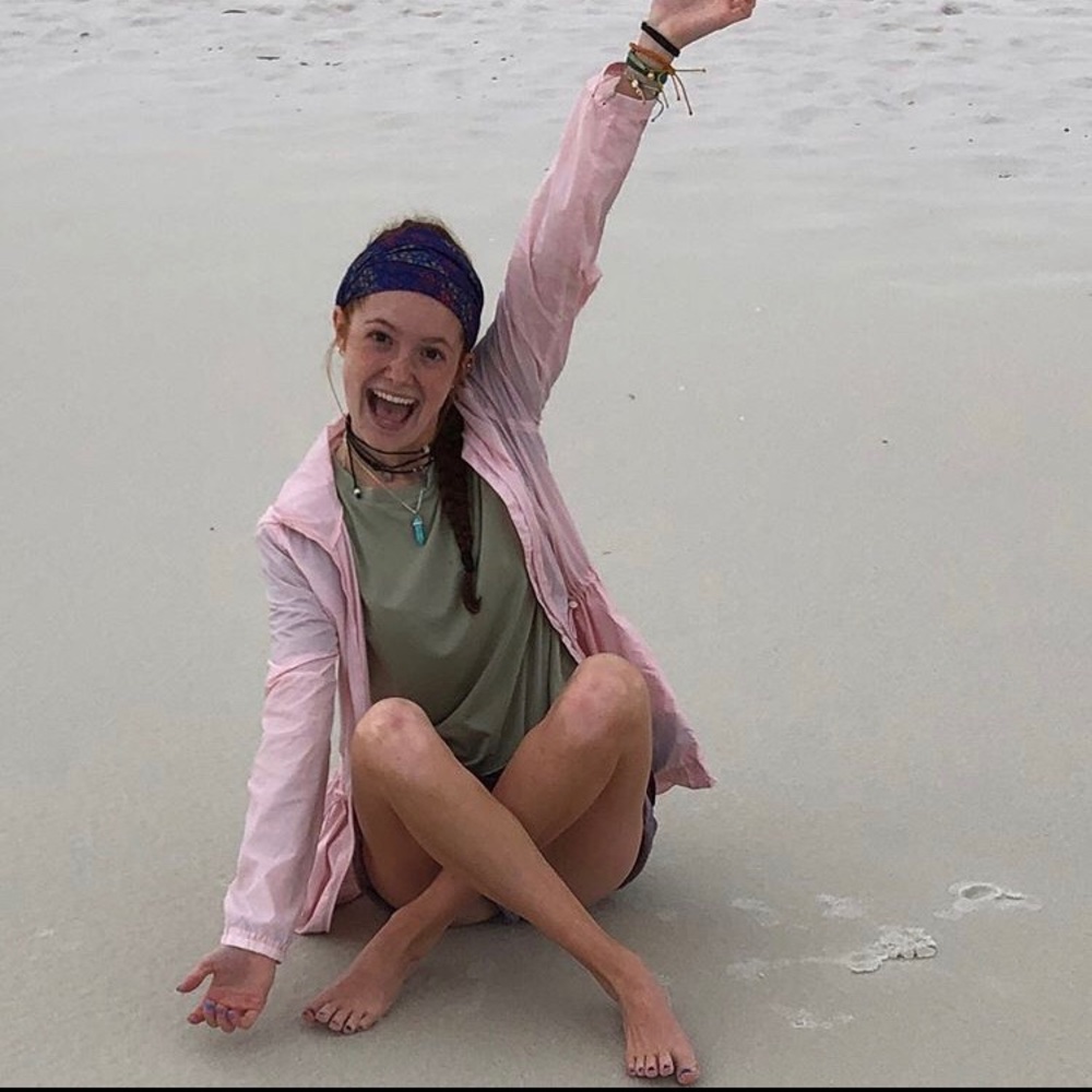 pink rain jacket